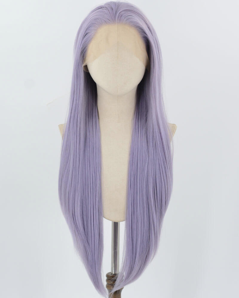 Long Purple Synthetic Lace Front Wig WW904