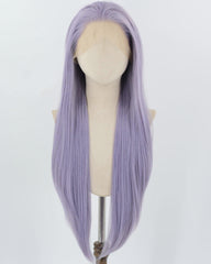 Long Purple Synthetic Lace Front Wig WW904