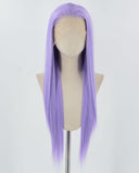 Purple Long Straight Synthetic Lace Front Wig WW876
