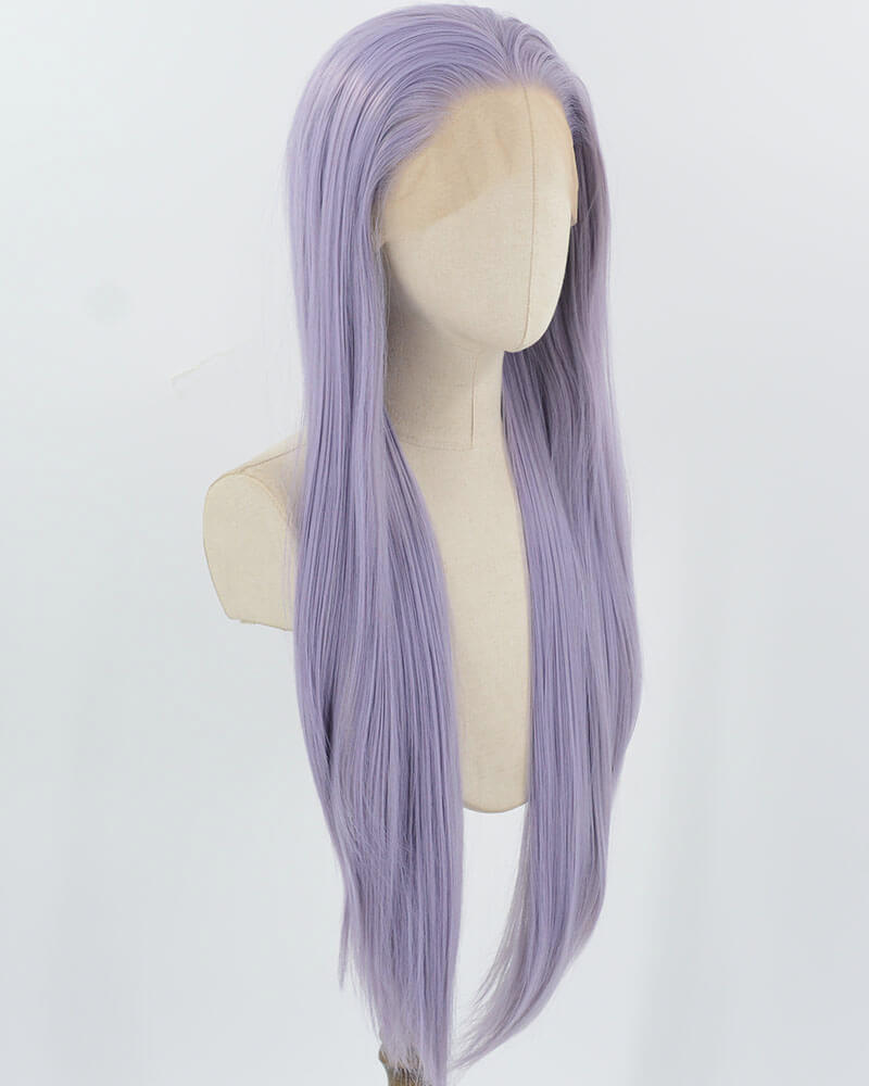 Long Purple Synthetic Lace Front Wig WW904