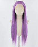 Purple Long Straight Synthetic Lace Front Wig WW858