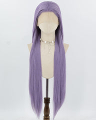 38inch Long Purple Synthetic Lace Front Wig WW1029
