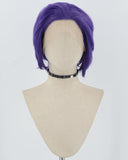 Purple Short Synthetic Lace Front Men's Wig MW025