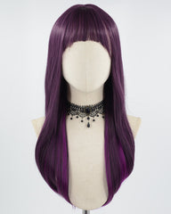 Purple Mixed Long Synthetic Wig HW298