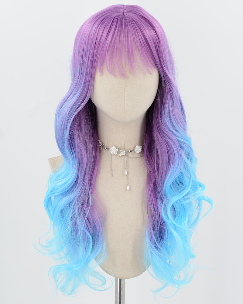 Purple Ombre Blue Synthetic Wig HW822