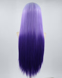 Long Straight Purple Synthetic Lace Front Wig WW517
