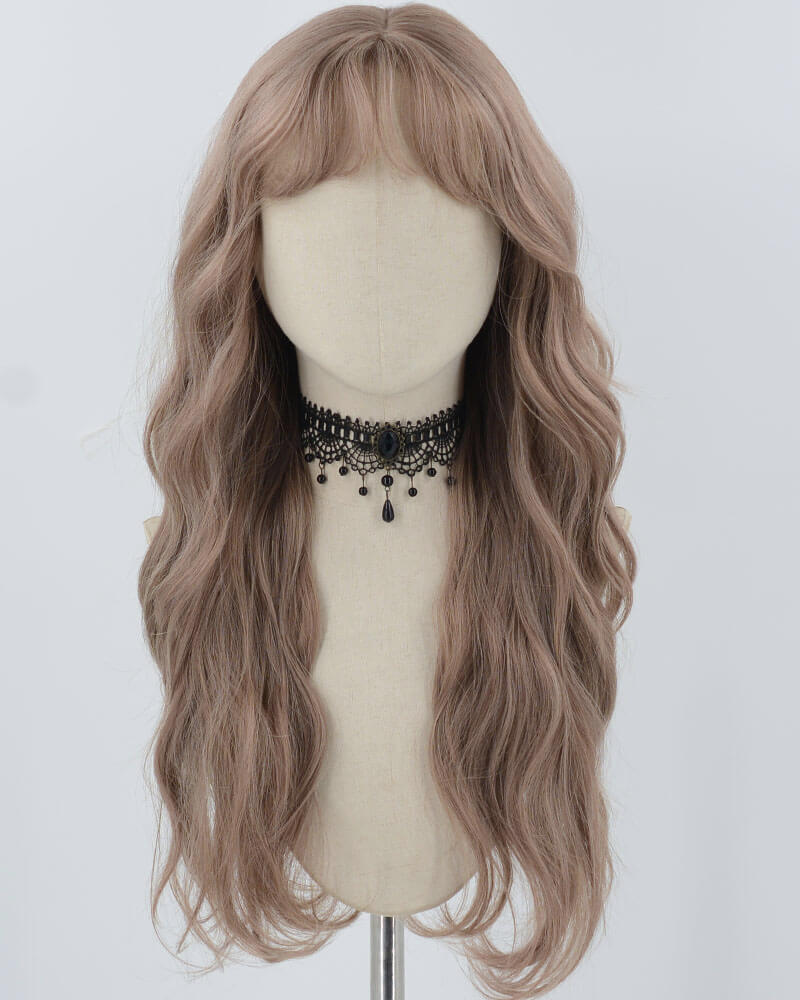 Dusty Pink Curly Synthetic Wig HW632