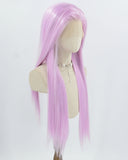 Purple Pink Long Straight Synthetic Lace Front Wig WW983