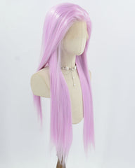 Purple Pink Long Straight Synthetic Lace Front Wig WW983