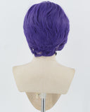 Purple Short Synthetic Lace Front Men's Wig MW025