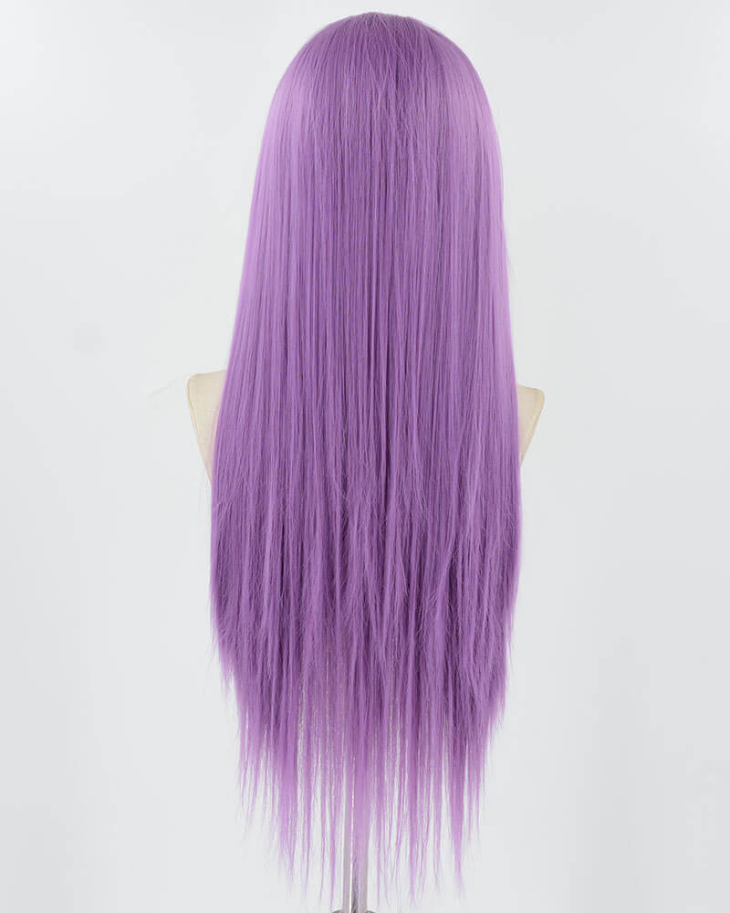 Purple Long Straight Synthetic Lace Front Wig WW858