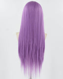 Purple Long Straight Synthetic Lace Front Wig WW858