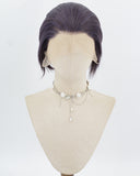 Dark Purple Short Synthetic Lace Front Men's Wig MW041