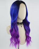 Blue Ombre Purple Synthetic Wig HW366