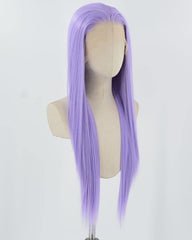 Purple Long Straight Synthetic Lace Front Wig WW876