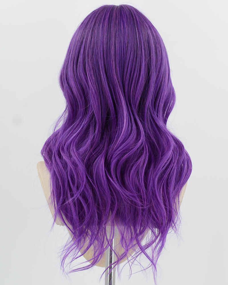 Purple Wavy Synthetic Wig HW793