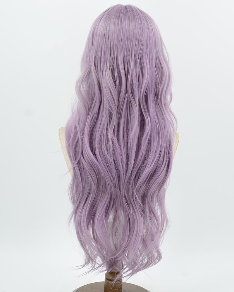Long Mixed Purple Wavy Synthetic Wig HW824