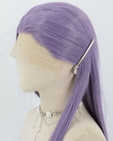 38inch Long Purple Synthetic Lace Front Wig WW1029