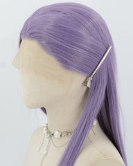 38inch Long Purple Synthetic Lace Front Wig WW1029