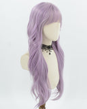 Long Mixed Purple Wavy Synthetic Wig HW824