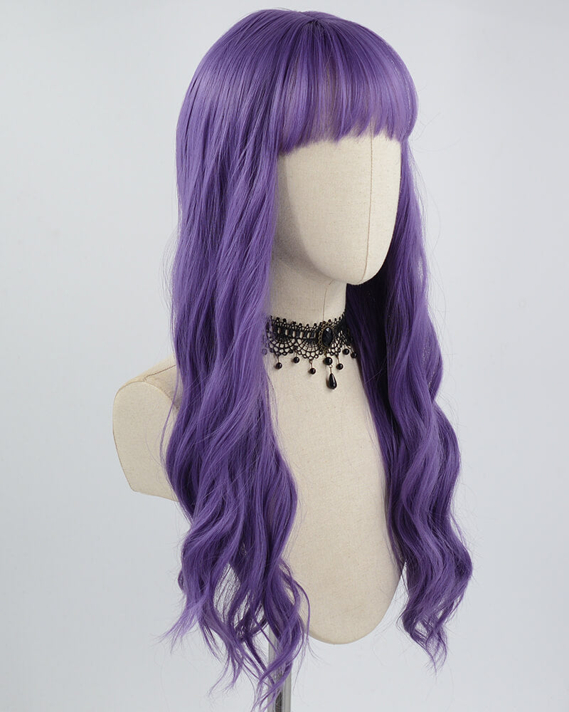 Purple Curly Synthetic Wig HW309