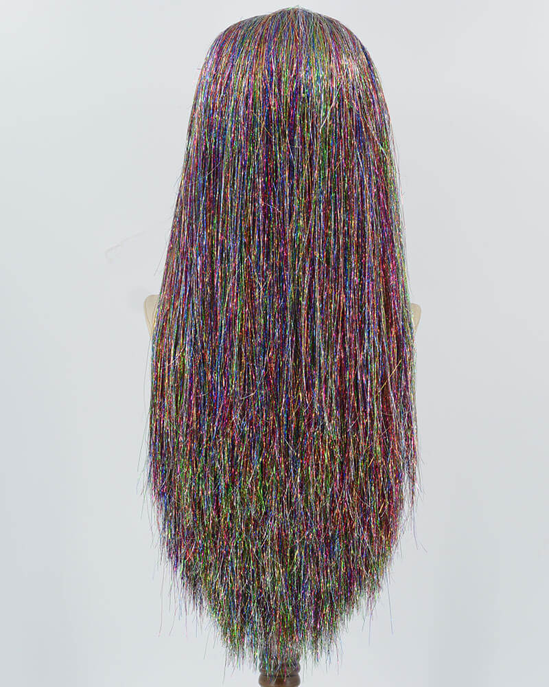Purple Tinsel Synthetic Lace front Wig WW844