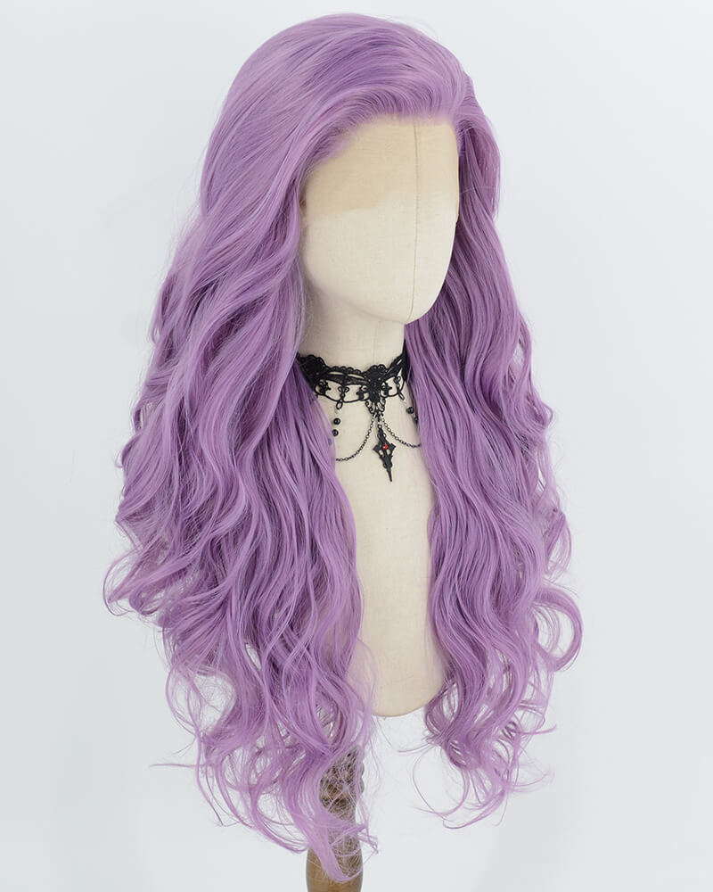 Purple Wavy Synthetic Lace Front Wig WW1087