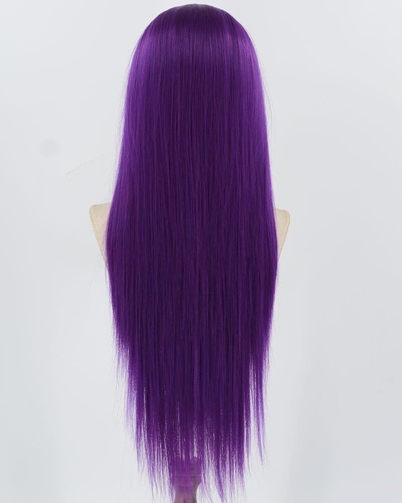 Purple Long Straight Synthetic Lace Front Wig WW898