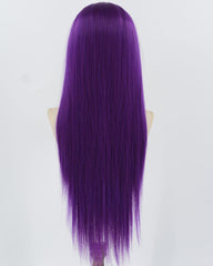 Purple Long Straight Synthetic Lace Front Wig WW898