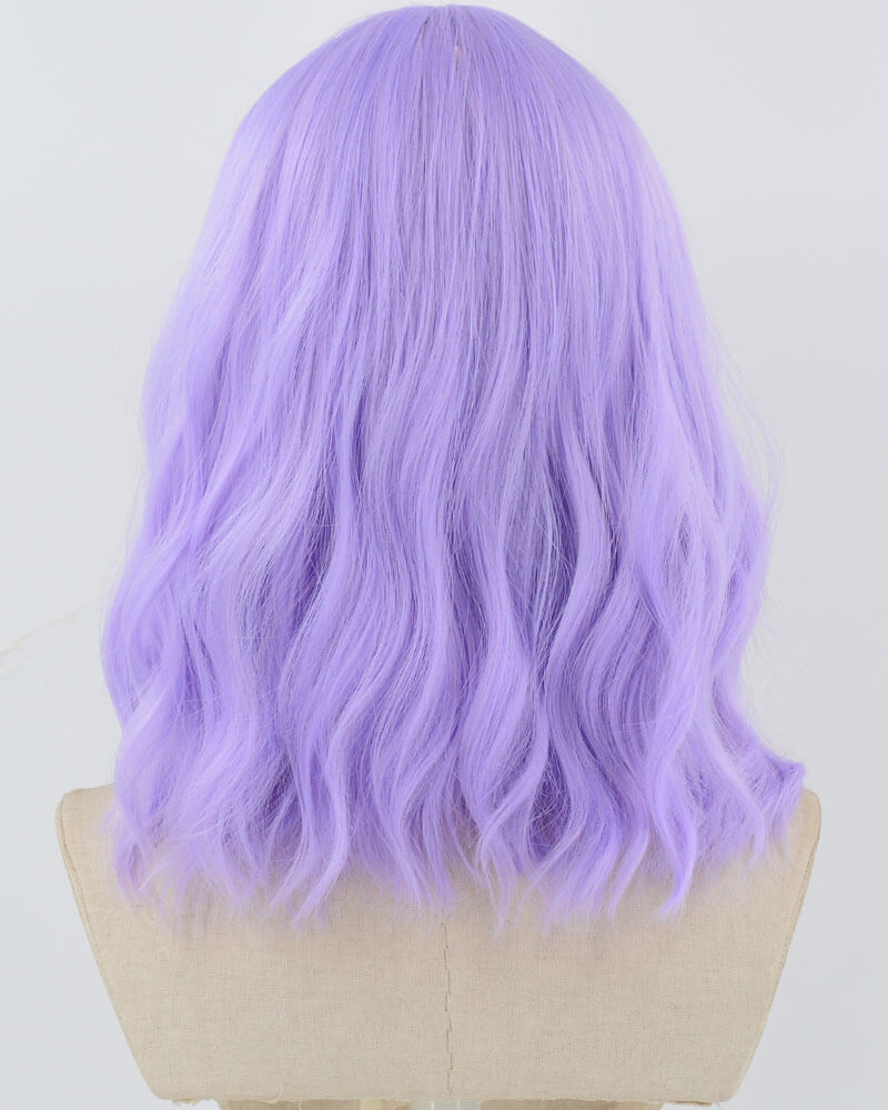Purple Wavy Short Synthetic Wig HW643