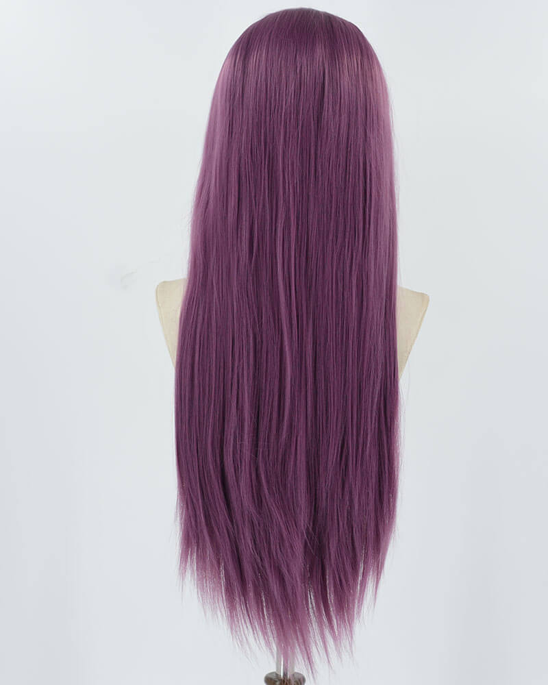 Purple Long Straight Synthetic Lace Front Wig WW848