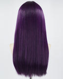Purple Long Straight Synthetic Wig HW423