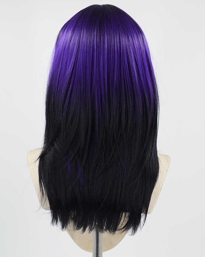 Purple Ombre Black Synthetic Wig HW395