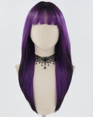 Ombre Purple Synthetic Wig HW548