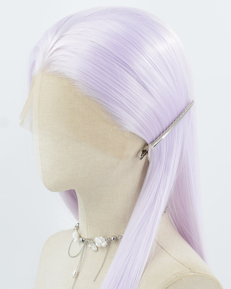 Light Purple Long Straight Synthetic Lace Front Wig WW1001