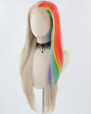 Grey Rainbow Synthetic Lace Front Wig WW770