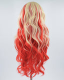 613 Blonde Red Synthetic Lace Front Wig WW561