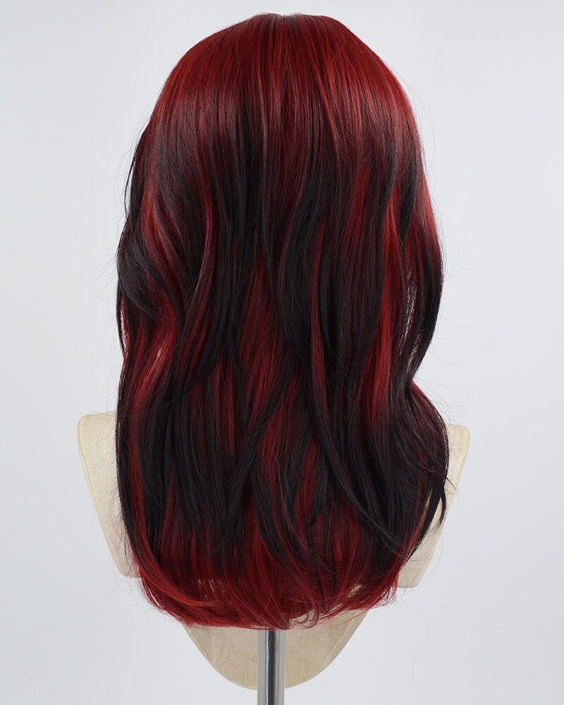 Red Ombre Black Synthetic Wig HW368