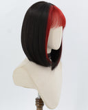 Red Black Short Synthetic Wig HW808