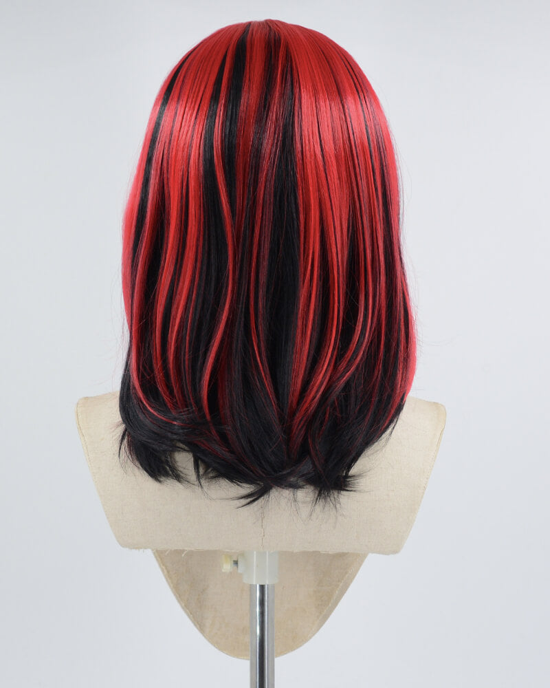 Red Black Bob Synthetic Lace Front Wig WW629