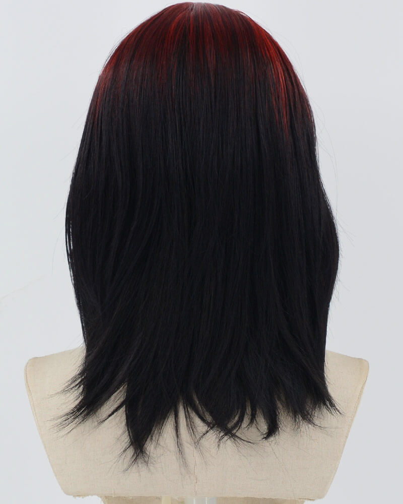 Red Ombre Black Synthetic Wig HW635