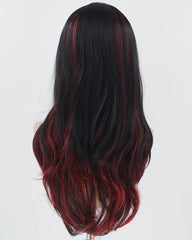Red Black Synthetic Wig HW517