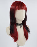 Red Ombre Black Synthetic Wig HW368