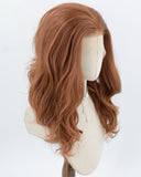 Red Brown Wavy Synthetic Lace Front Wig WW1047