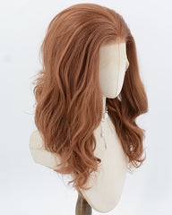 Red Brown Wavy Synthetic Lace Front Wig WW1047