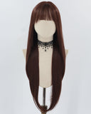 32 inch Brown Red Synthetic Wig HW660
