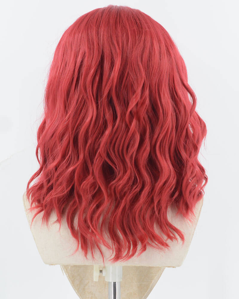 Red Curly Synthetic Lace Front Wig WW912