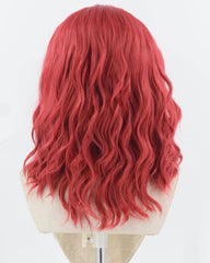 Red Curly Synthetic Lace Front Wig WW912