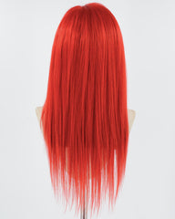 Red Straight Human Hair Wig HT034