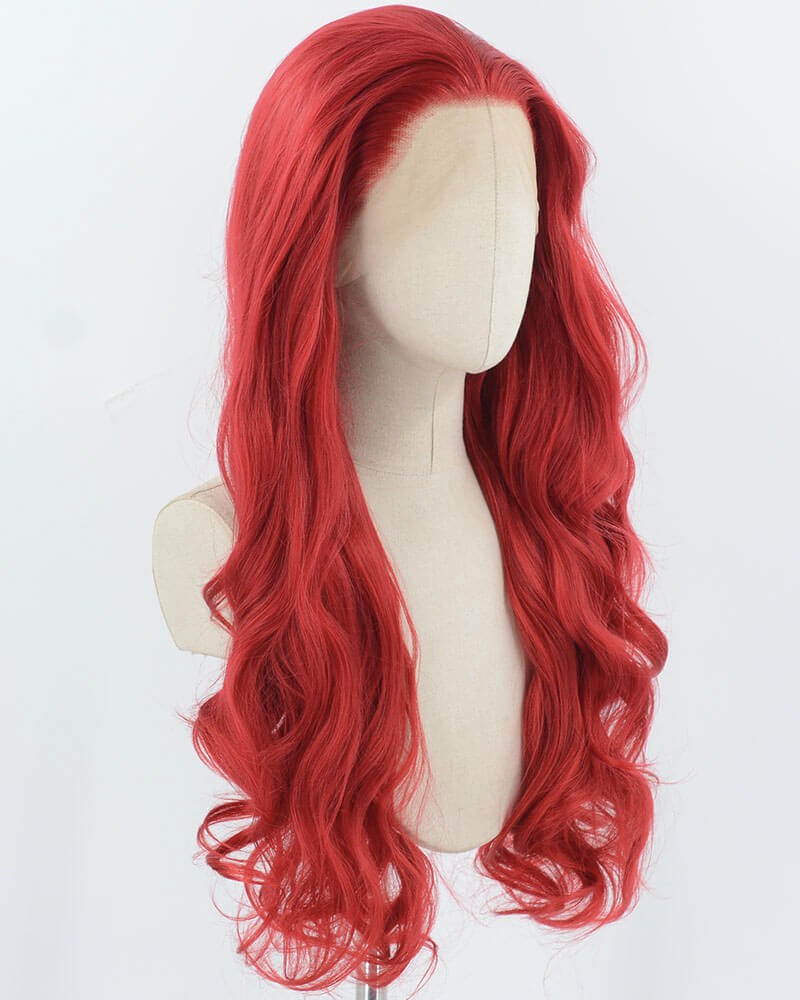 Red Synthetic Lace Front Wig WT037